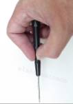 15 cm long screwdriver for model railway track screws shown held in the hand